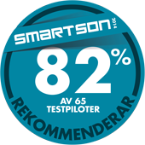 82 % av 65 testpiloter rekommenderar Matkomfort Bas & Premium 