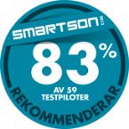 83 % av 59 testpiloter rekommenderar Philips SteamPlus 