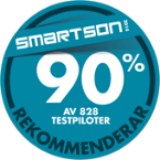 90 % av 828 testpiloter rekommenderar Refunder-knappen 