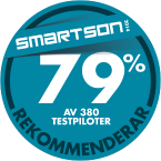 79 % av 380 testpiloter rekommenderar SB12 duo 