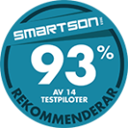 93 % av 14 testpiloter rekommenderar DustMagnet™ Luftrenare DustMagnet™ 5210i