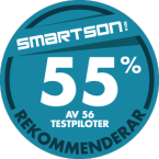 55 % av 56 testpiloter rekommenderar Glue Smart Lock 