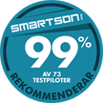 99 % av 73 testpiloter rekommenderar Weber Lumin Compact 